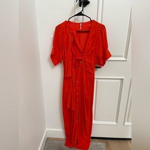 Free People dress in tangerine - size XS